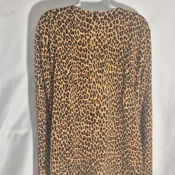 SAG HARBOR animal print, button-front sweater in size XL  NWOT - Picture 5 of 16